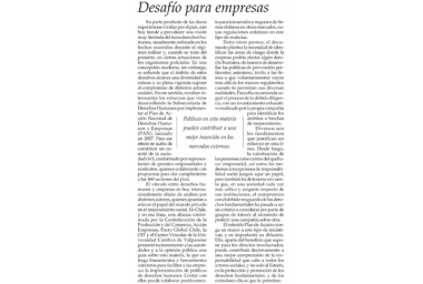 Conoce la columna publicada esta semana en El Mercurio, relacionada a la Guía de Empresas y Derechos Humanos